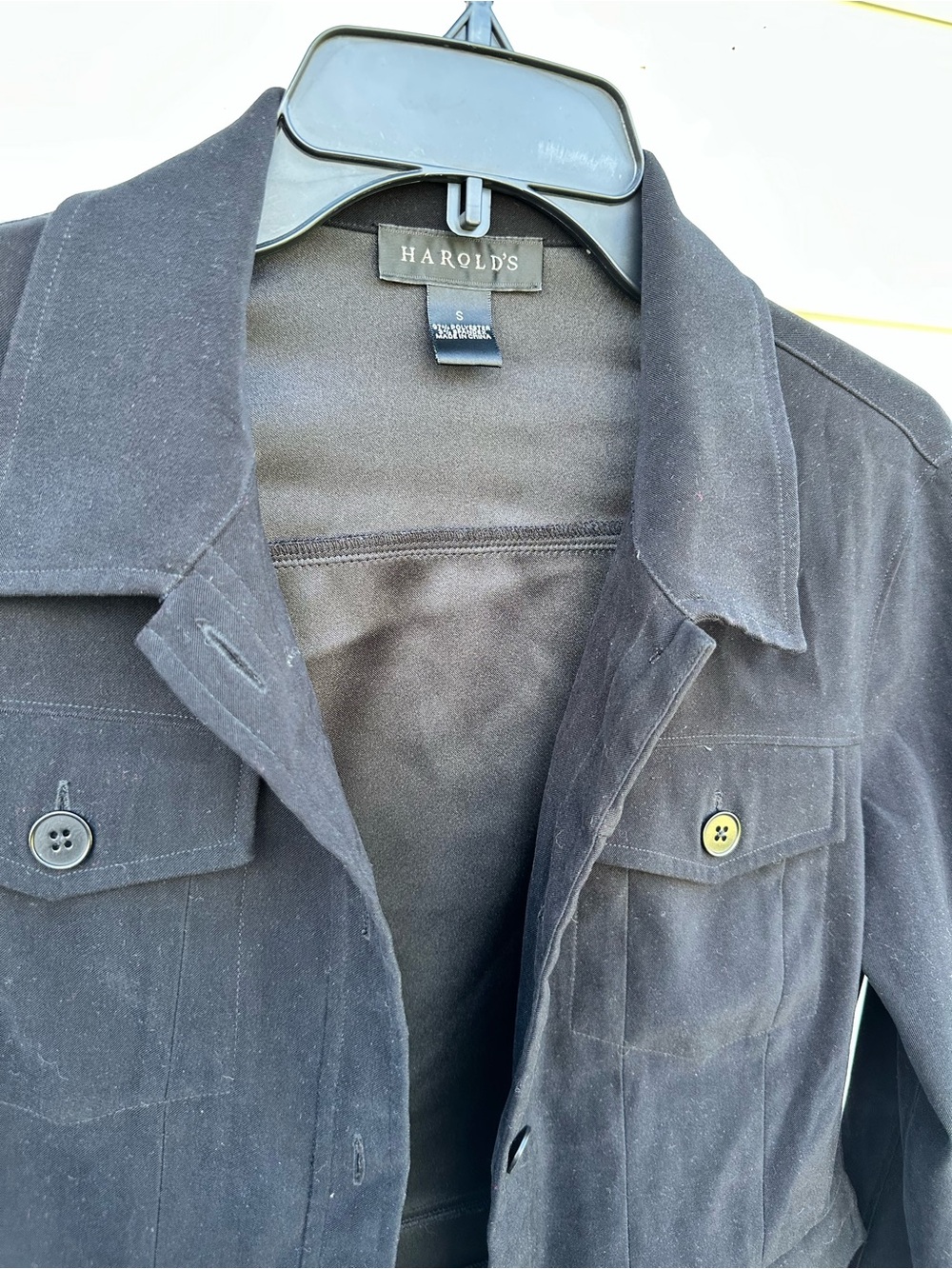 Harold's Black Button-Front Jean Jacket - Picture 5 of 6